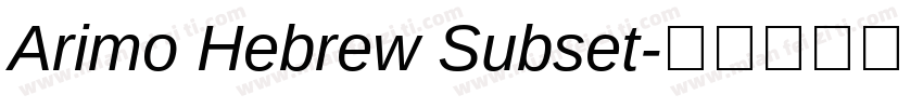 Arimo Hebrew Subset字体转换